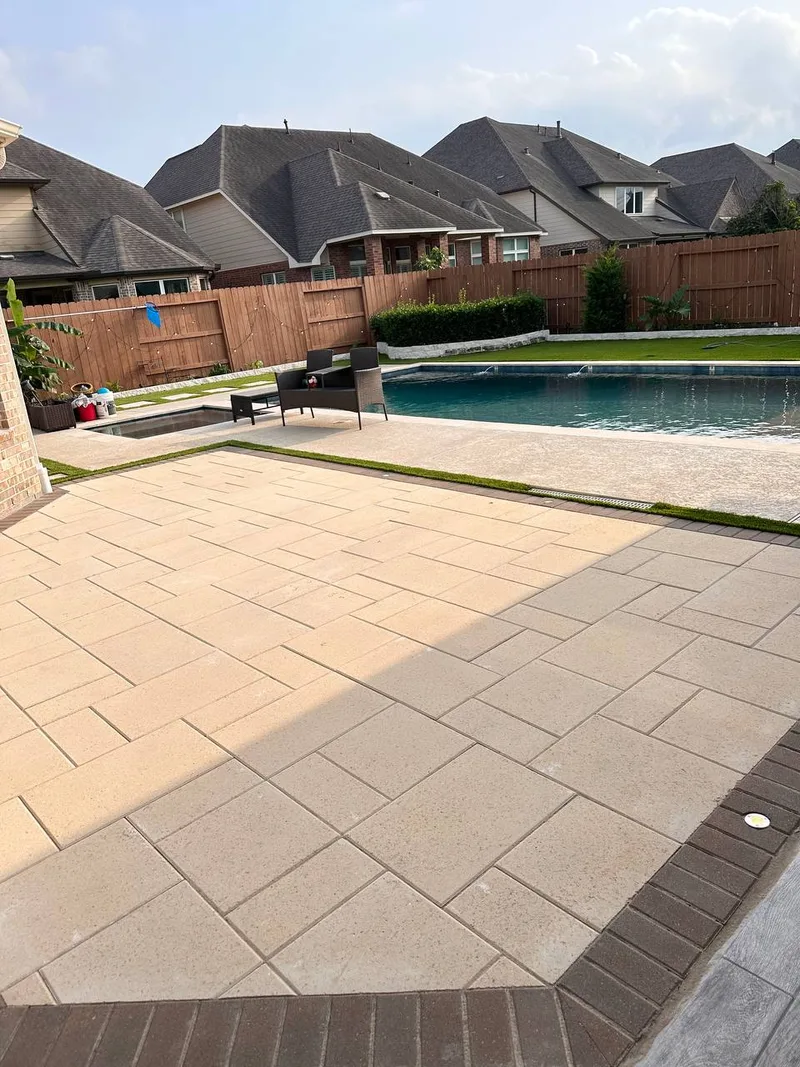 concrete paver driveway installation in Houston TX